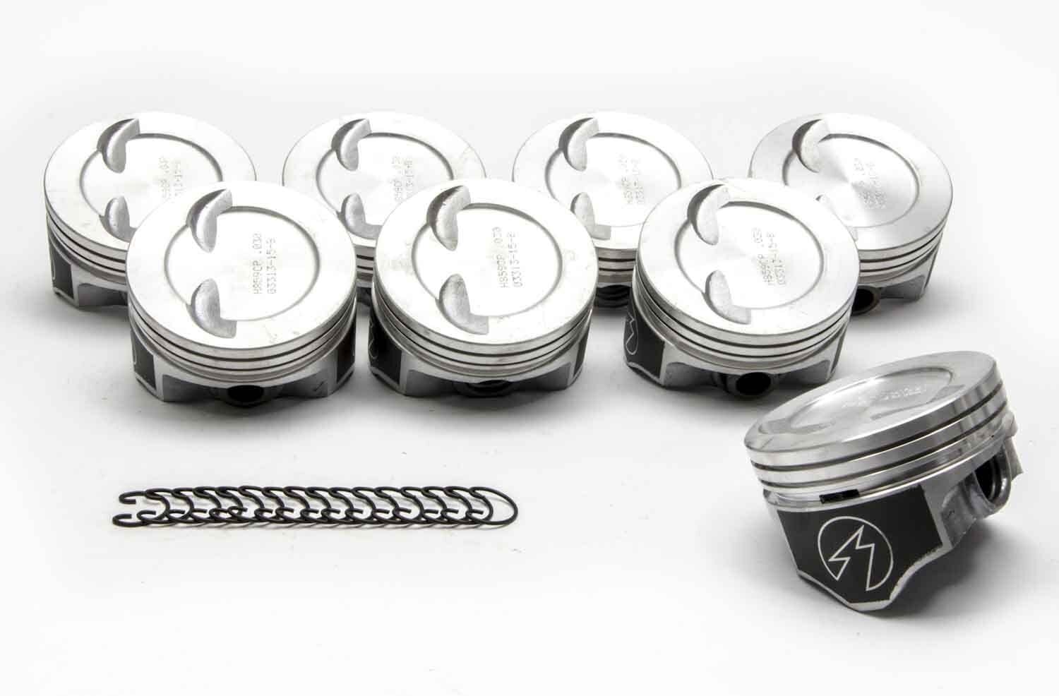 SPEED PRO Hypereutectic DISHED Pistons Set/8 Chevy SB 350 383 use w/5.7