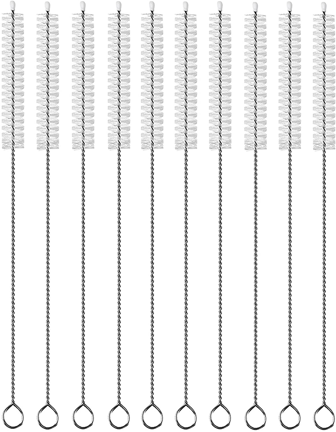 Long 10-Inch Extendable Straw Brush with 10mm Wide Pipe Cleaner