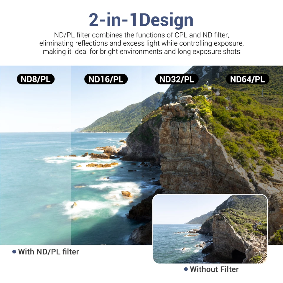 Magnetic ND CPL Polarizer Filter Kit for DJI Osmo Action 5 Pro Action 4 Action 3 - Image 4 of 4