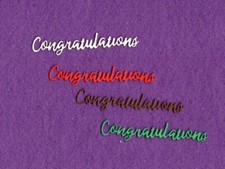 CONGRATULATIONS  8 die cuts scrapbook cards