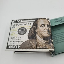 Bi Fold Wallet, Money 100 Bill Themed, Gift, D5 MPF