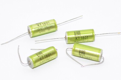 4x Vintage ERO KT 1801 Audio-Kondensator, 0.47 µF / 160 VDC, Tone Capacitor, NOS