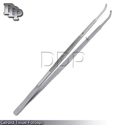 Gerald Tissue Forceps Curved 1x2 Surgical Instruments