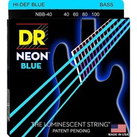 Dr Nbb-40 Neon Hidef Blue Coated Bass Strings, Light Gauge 4's - 40-100 Dr Nbb-40 Neon Hidef Blue Coated Bass Strings, Light Gauge 4's - 40-100