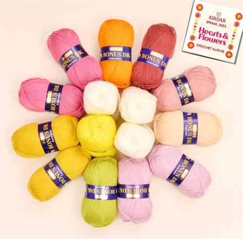 Sirdar Hearts and Flowers CAL Crochet Along - Double Knit pack Kit - Picture 6 of 12
