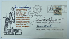 4x Original-Autogramme Space Shuttle STS-2 Engle, Truly u NASA-Admin Beggs, Mark