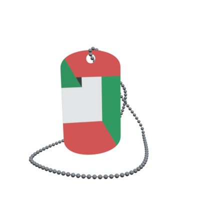 Dog Tag United Arab Emirates Italy Dog Tag Aluminium 30 x 50mm