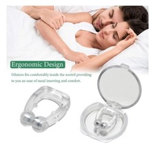  2 PACKS ANTI-SNORE NOSE CLIP SILICONE MAGNETIC SLEEPING RELIEVE