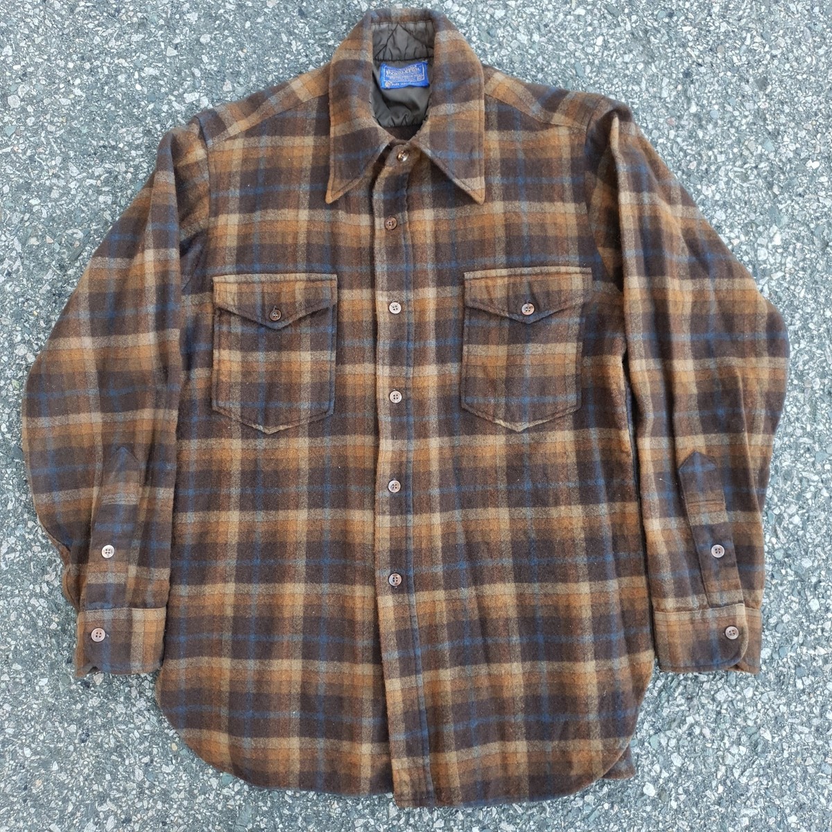 Vintage 70s Pendleton Field Shirt Button Up Flannel Plaid Vintage 70s Pendleton Field Shirt Button Up Flannel Plaid