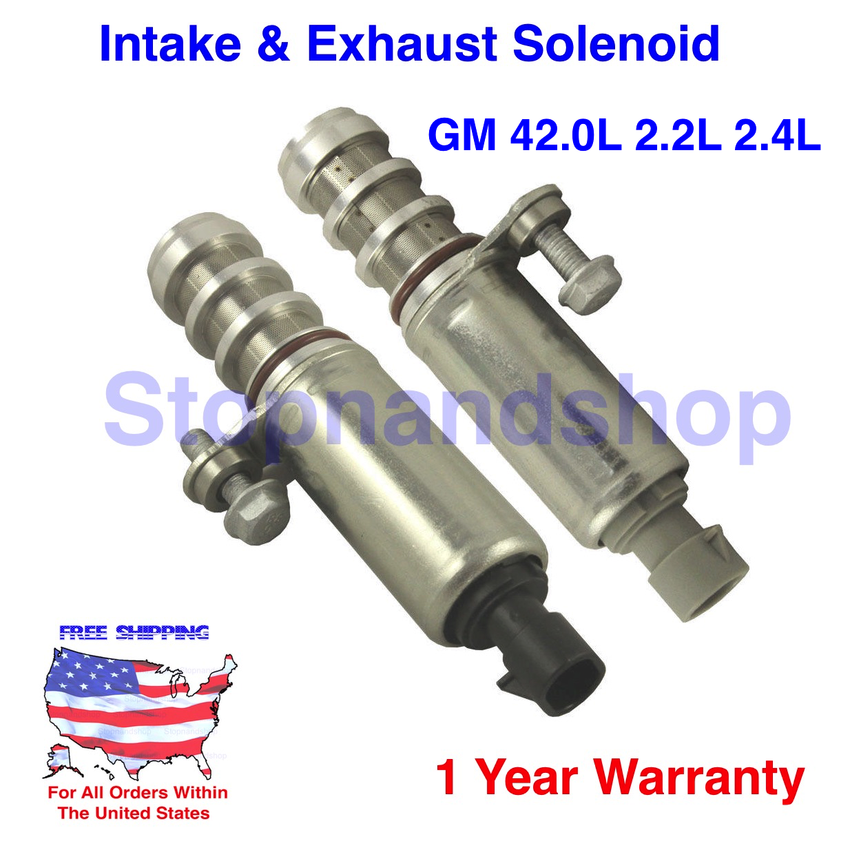 Intake & Exhaust Cam Position Actuator CVT Solenoid Set for GM 2.0L 2