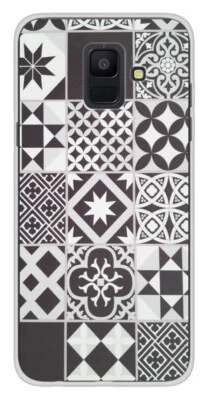 Coque en silicone imprimée compatible Samsung Galaxy A6 2018 Carreaux de ciment - Photo 1/3