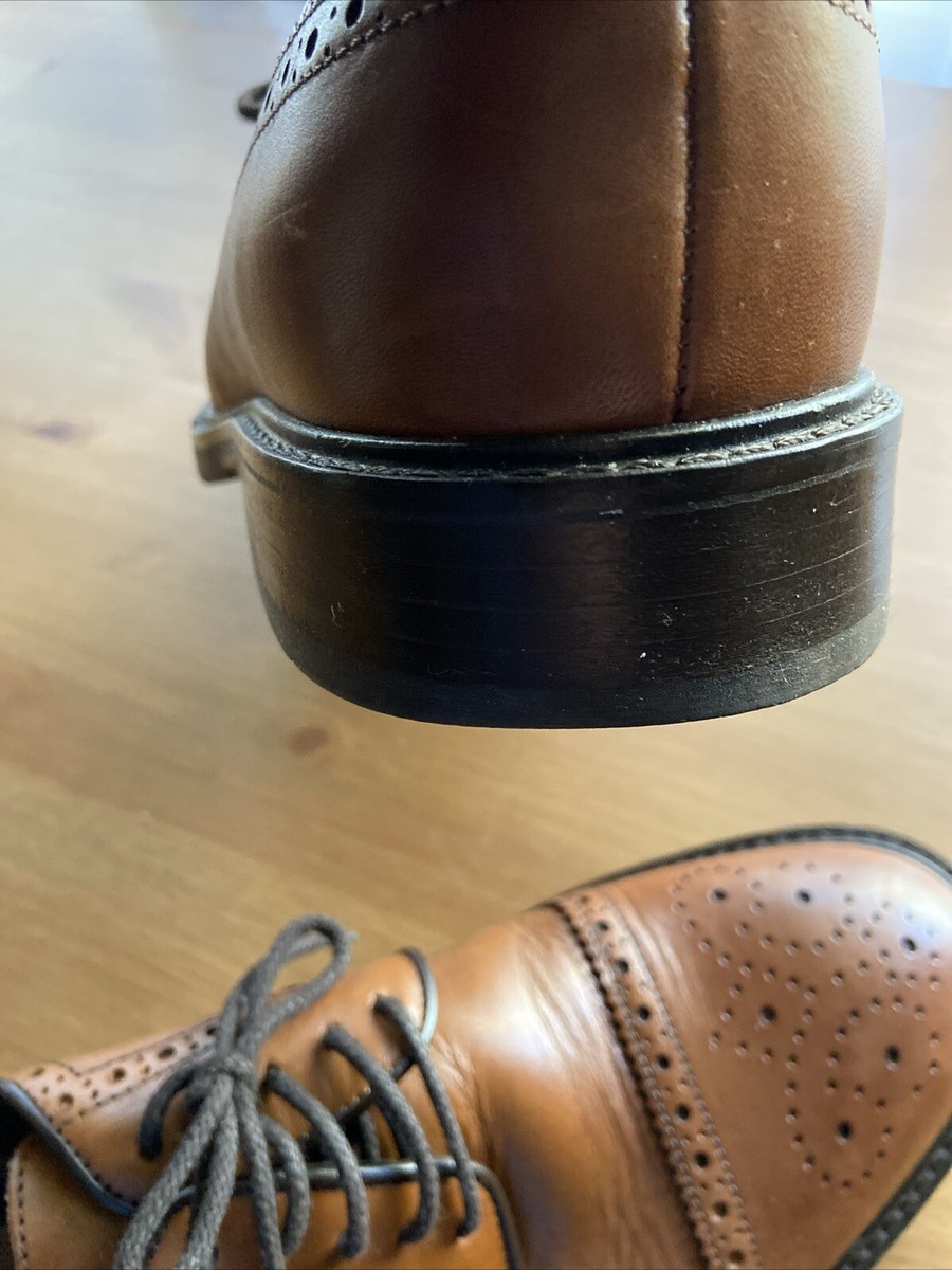 Banana Republic Mens Lace Up Wingtip Oxfords Brown Tan  display picture 3