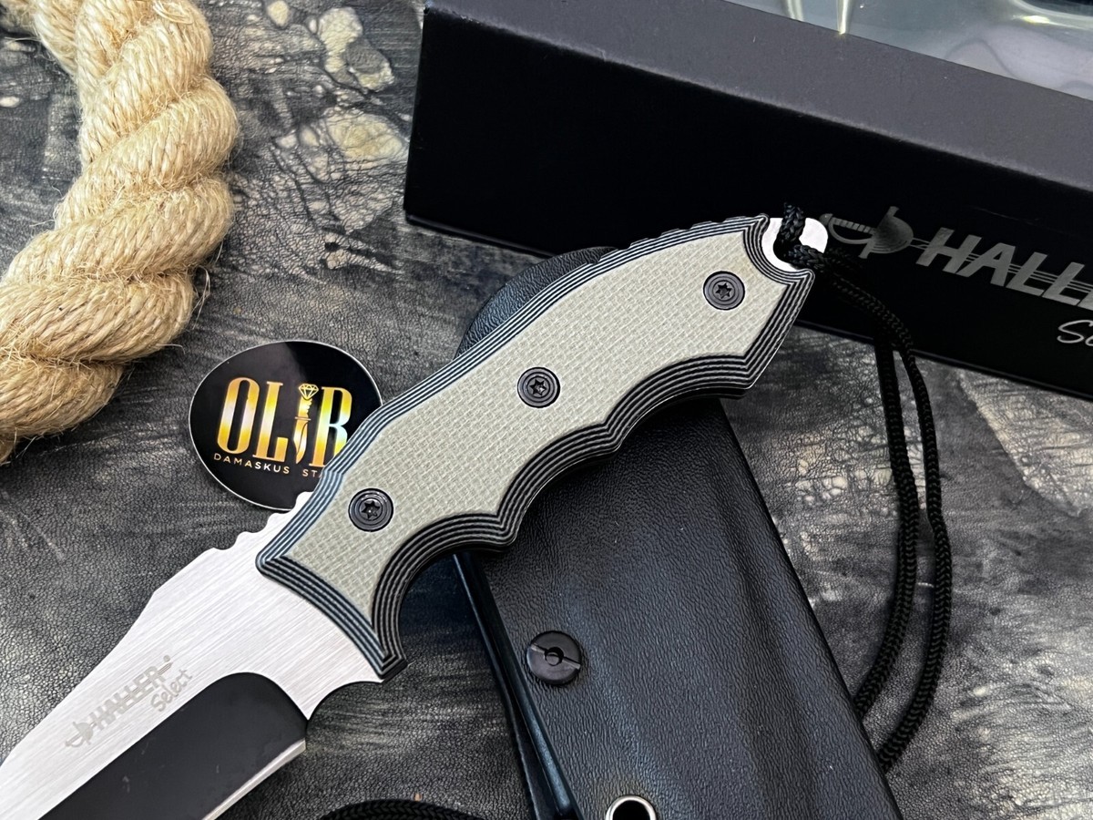 Haller Select Messer 83930 – Stonewash-Finish, 440er Stahl, Mit Kydex-Scheide