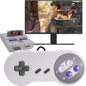 2 Pack Wired Controller Joypad for Original SNES SFC Console With 1.5m Cable