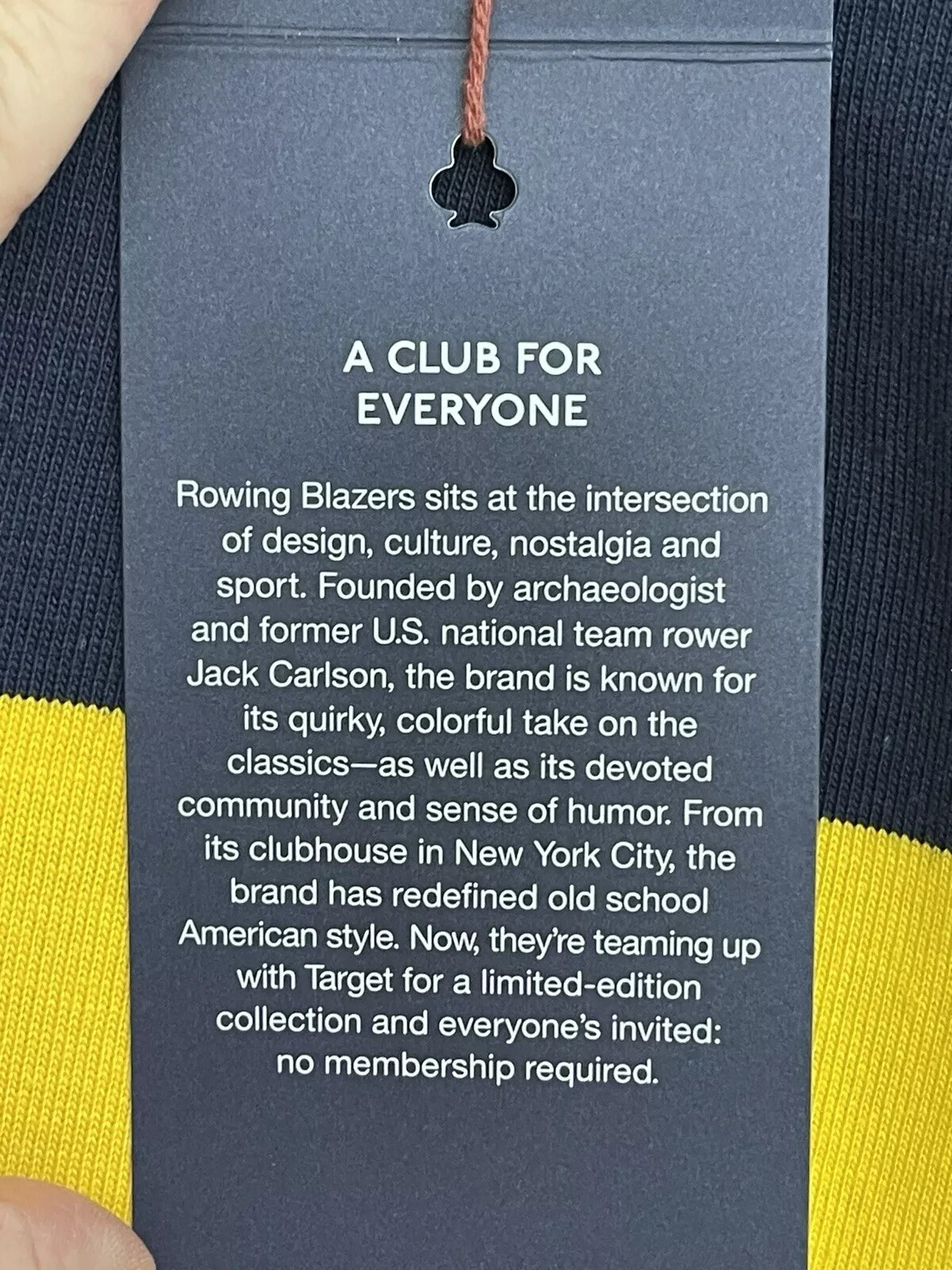 FILA Blazer canottaggio donna maglia manica lunga colletto righe giallo e blu nuovo con etichetta