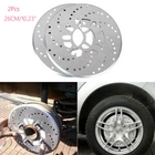 2xSilver Aluminium Disc Brake Cover Car SUV Wheel Decorative Rotor Cross Drilled