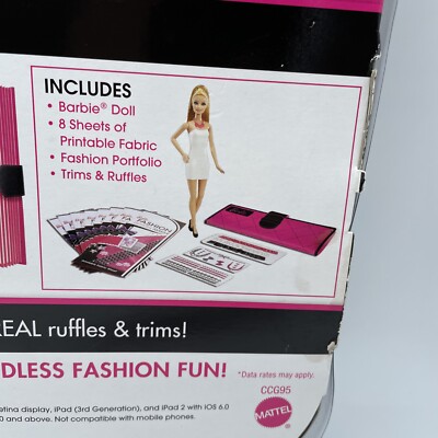 Barbie Fashion Design Maker Doll. Real Print Fabric. Maker Your Own Design  8 Sh | eBay