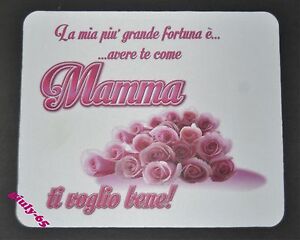 Tappetino Per Mouse Idea Regalo Frase Dedica Alla Mamma Fiori Rose Cm 23 X 19 Ebay