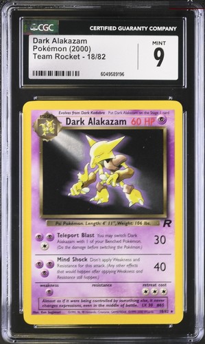 Dark Alakazam (Unlimited) graded CGC 9 for sale on eBay