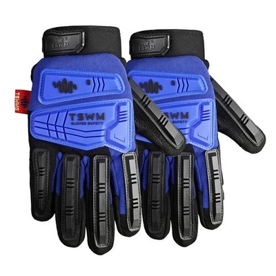Leather Welding Gloves - Work Gloves Men, TPR Mechanics Gloves Flame Resistant