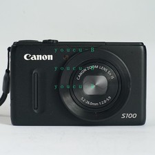 Canon PowerShot S100/S100v Digital Camera Black 12.1 MP 5x Optical Zoom Tested