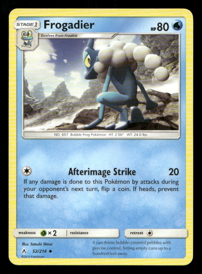 Frogadier 52/214 Unbroken Bonds LP Pokemon