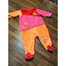 Vintage Little me velvet soft footed sleeper sz 6 months