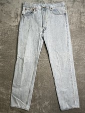 Vintage Levis 501 Jeans Mens 36x32 80s Made In USA Button Fly Distressed Stains