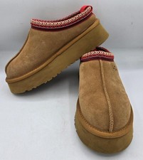Ugg Tazz II Women's Size 7 Chestnut Suede Platform Slippers