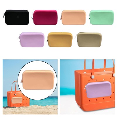 Strandtasche mit Silikoneinsatz, Tragetasche, leichte kleine Handtasche, Kleingeldtasche
