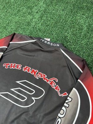 VTG Reebok Allen Iverson i3 Motocross Long sleeve Jersey Bad Newz