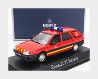 Norev 512134 Renault R21 Nevada Kombi Feuerwehr 1991 Rot