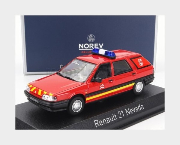 Norev 512134 Renault R21 Nevada Kombi Feuerwehr 1991 Rot-image