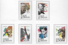 1992 personnages célèbres  français  série   DU N° 2747  AU N° 2752  neuf **
