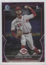 2023 Bowman Draft Chrome Fuchsia Lunar Refractor /199 Hunter Hollan #BDC-59 12ce