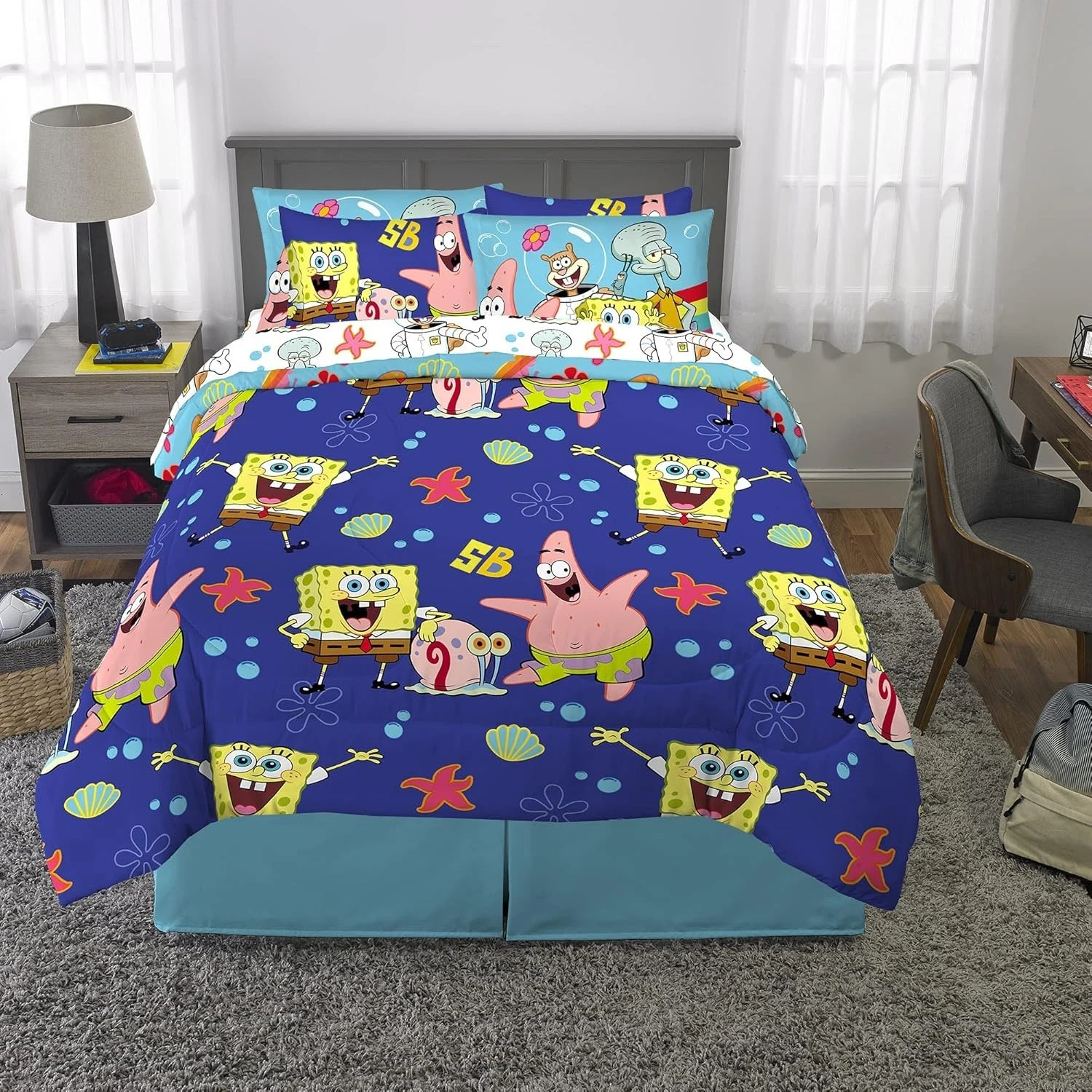 SpongeBob SquarePants Kids Bedding Set, Full Size