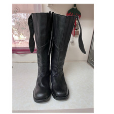 Durango Mule Ear Black Leather Calvary Boots