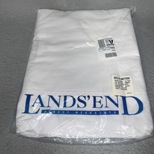VTG Lands' End King Flat Sheet White Supima Cotton 250 Count Made in USA *Sealed