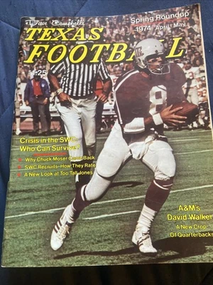 1974 Dave Campbell's Texas Football Spring Magazine A&M Longhorns David Walker - Image 1 of 4