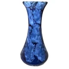 Gorgeous Vintage Art Pottery Nelson McCoy Onyx Deep Blue Stoneware Vase