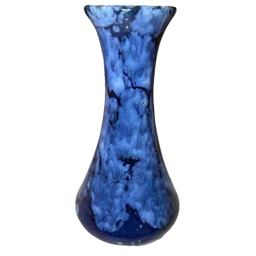 Gorgeous Vintage Art Pottery Nelson McCoy Onyx Deep Blue Stoneware Vase