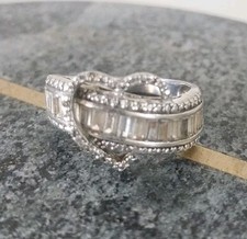 Sterling Heart CZ Wedding Engagement Ring Size 7
