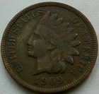US 1909 Indian Head Cent  **