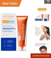Terminator 10 Acne Spot Treatment - Maximum Strength 10 Benzoyl Peroxide Cream