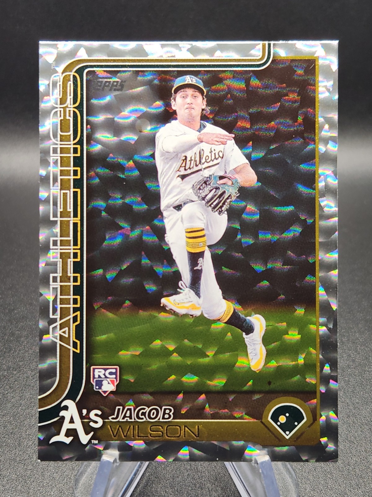 2025 Topps Series 1 Jacob Wilson RC Silver Cracked Foil #314 Athletics Rookie