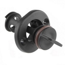 TH Marine Self Retaining Boat Transom Screw-Type Drain Plug Black - DP-1-DP