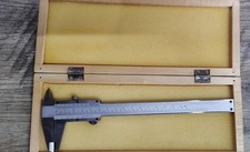 🗽VERNIER CALIPER 6” / WOOD CASE MACHINIST TOOLMAKER 