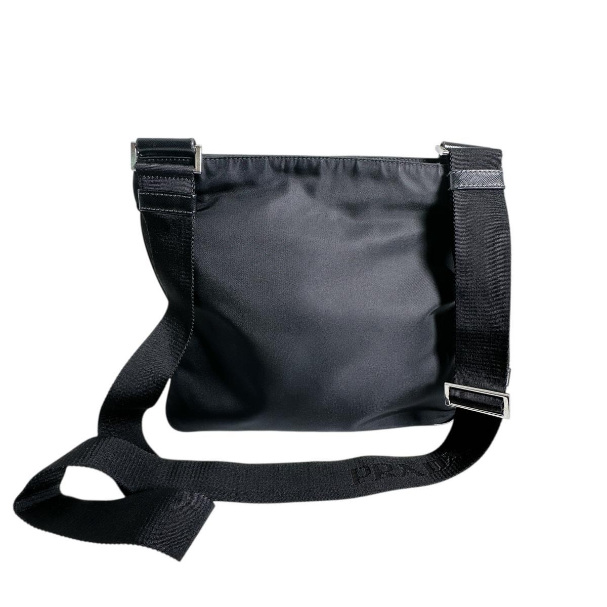 PRADA Triangular Logo Body Bag Diagonal Across 29… - image 4