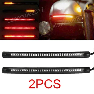 2pcs LED Motorrad Rücklicht Bremslicht 3528 SMD Flexibel Blinker Streifen Licht - Bild 1 von 4