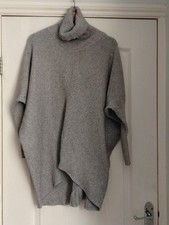 UNBRANDED - Grey Oversized Roll Neck Jumper Size XL